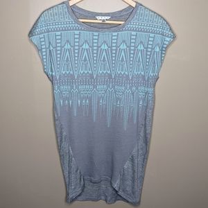 CAbi Aztec Print Short Sleeve Ribbed Tunic XS #353